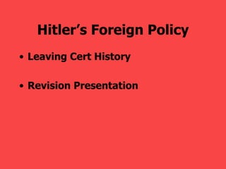 Hitler's foreign policy