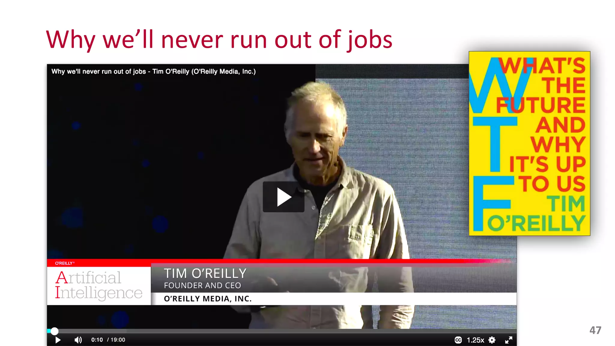 Why	
  we’ll	
  never	
  run	
  out	
  of	
  jobs
47
 