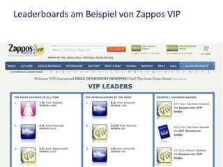 Leaderboards am Beispiel von Zappos VIP