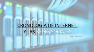 CRONOLOGÍA DE INTERNET
Y LAS REDES SOCIALES
Mg. Carlos Cruz
 