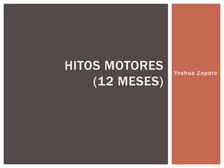 Yoshua Zapata
HITOS MOTORES
(12 MESES)
 