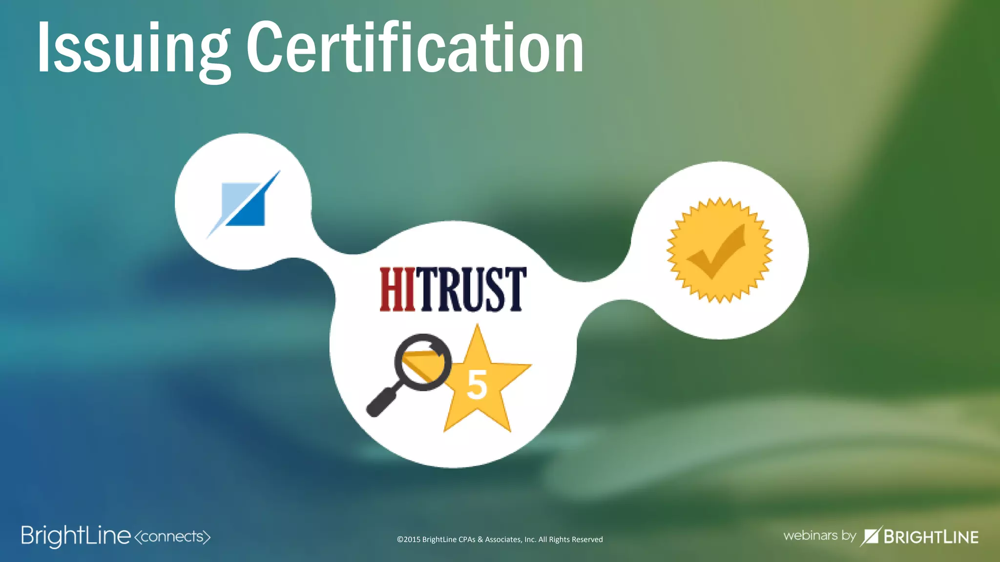 ©2015 BrightLine CPAs & Associates, Inc. All Rights Reserved
Issuing Certification
 
