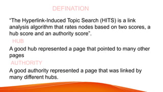Comprehensive Overview of the HITS Algorithm for Web Link Analysis and ...