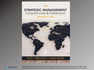 Hitt, Ireland, Hoskisson, Strategic Management: Competitiveness & Globalization: Concepts & Cases, 13e. © 2020 Cengage.
All Rights Reserved. May not be scanned, copied or duplicated, or posted to a publicly accessible website, in whole or part.
 
