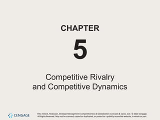 CHAPTER
Hitt, Ireland, Hoskisson, Strategic Management: Competitiveness & Globalization: Concepts & Cases, 13e. © 2020 Cengage.
All Rights Reserved. May not be scanned, copied or duplicated, or posted to a publicly accessible website, in whole or part.
5
Competitive Rivalry
and Competitive Dynamics
 