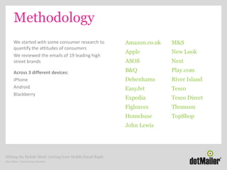 Methodology
       We started with some consumer research to           Amazon.co.uk   M&S
       quantify the attitudes of...