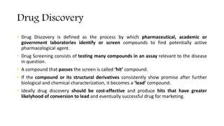Hit to lead drug discovery .pptx