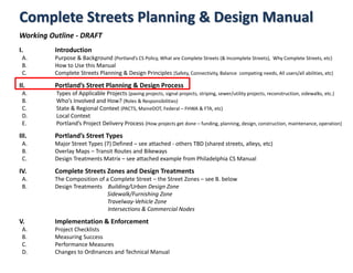 Portland's Complete Streets Policy - GSMSummit 2014, Bruce Hyman | PDF