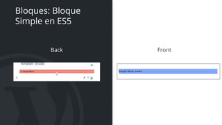 Back Front
Bloques: Bloque
Simple en ES5
 