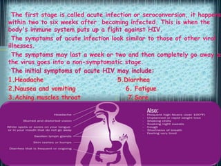Acute Seroconversion Rash HIV/AIDS | PPTX