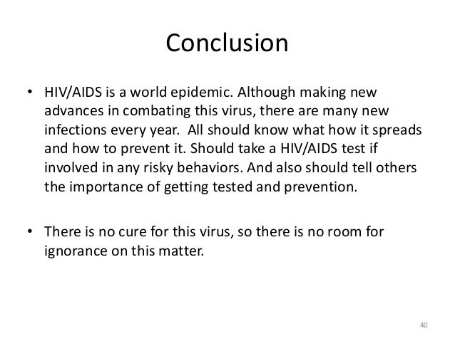 hiv presentation conclusion