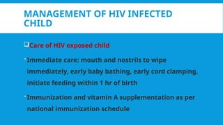 HIV infection in children for nursing students | PPTX