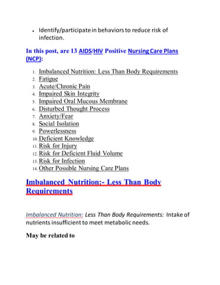 Assignment on HIV and AIDS | DOCX