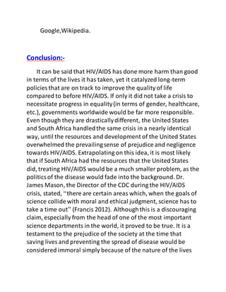 Assignment on HIV and AIDS | DOCX
