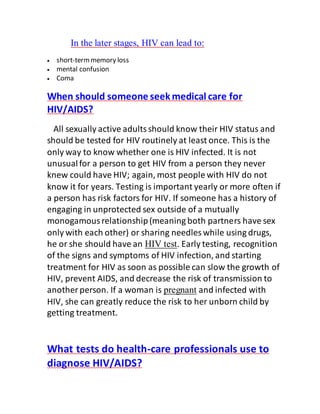 Assignment on HIV and AIDS | DOCX