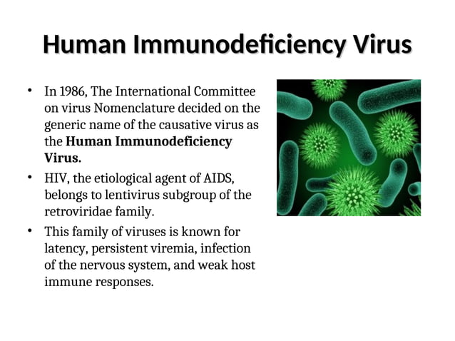 HIV-AIDS- Classification, pathogenesis, diagnosis, management | PPT