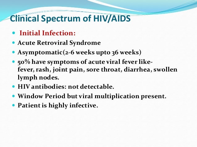 What are early symptoms of HIV?