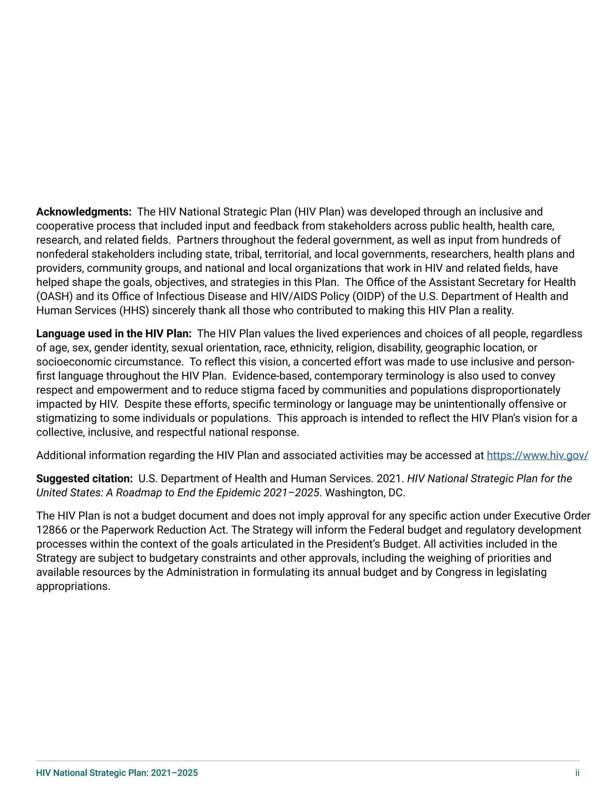 HIV National Strategic Plan 2021-2025 | PDF