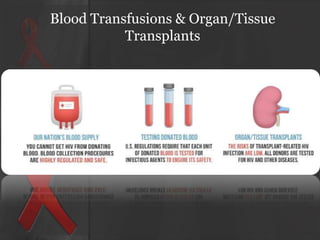 Blood Transfusions & Organ/Tissue
Transplants

 