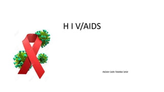 H I V/AIDS
INDAH SARI TAMBA SKM
 
