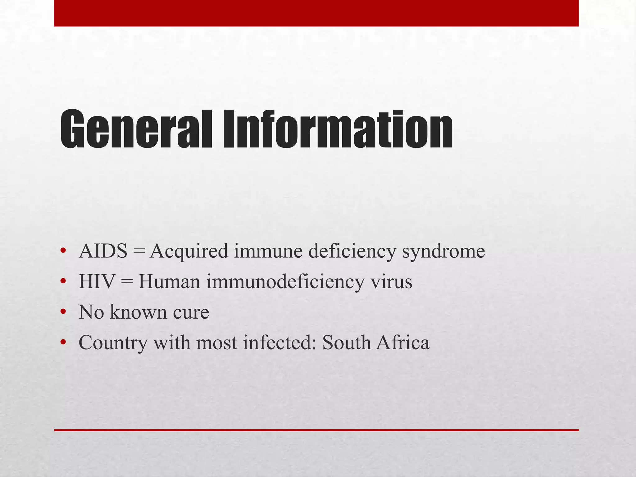 HIV/AIDS in South Africa | PPTX