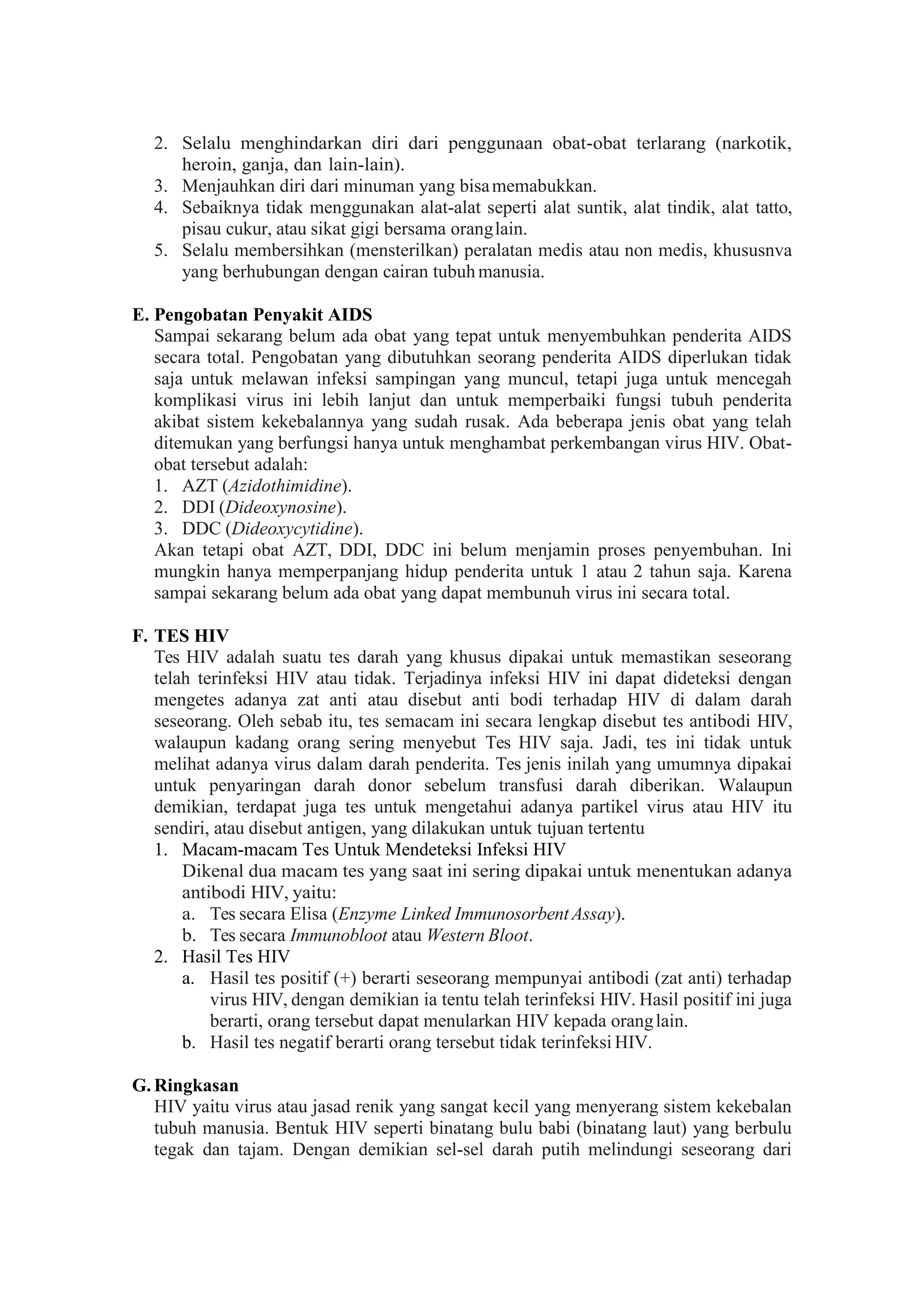 Hiv aids kelas xi | PDF