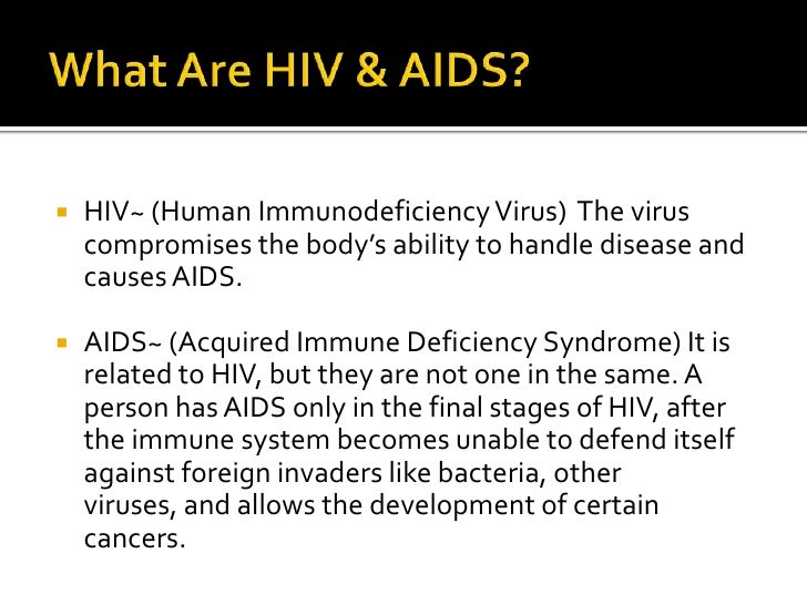 hiv aids powerpoint virus full form