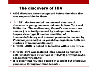 HIV and AIDS and types, history, structure | PPTX