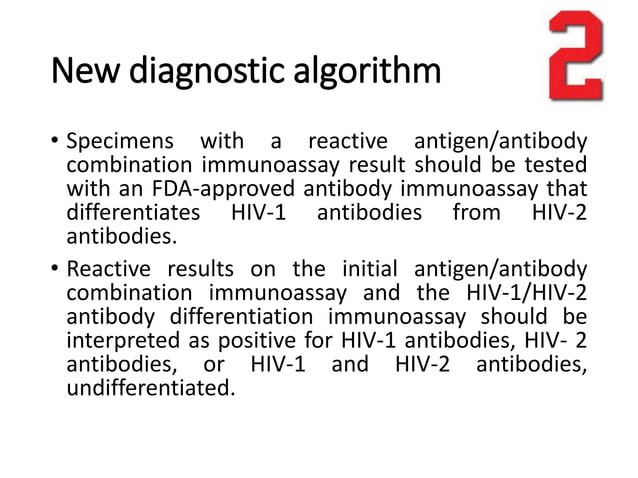 Laboratory Testing For The Diagnosis of HIV Infection | PPT