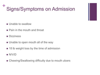 Methods of Monitoring and Evaluating HIV PatientsWeight recordsReports of GI distress and symptomsFood recordsLaboratory results(1,5)