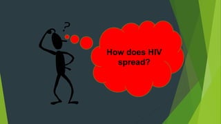 How does HIV
spread?
 