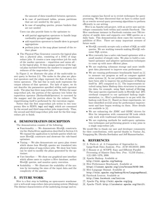 Hive Demo Paper at VLDB 2009