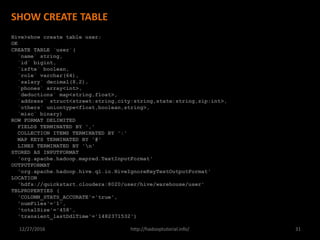 Hive explanation with examples and syntax | PDF