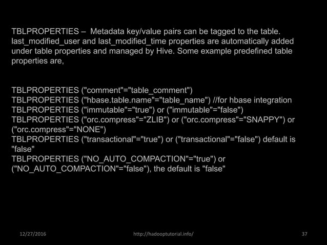 Hive explanation with examples and syntax | PPT