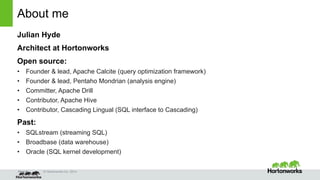 Cost-based query optimization in Apache Hive 0.14