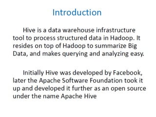 Hive architecture | PPTX