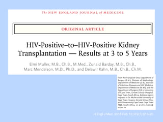 N Engl J Med. 2015 Feb 12;372(7):613-20.
 