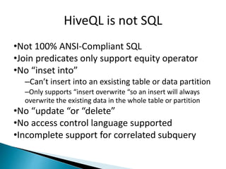 Hive Hadoop | PPTX