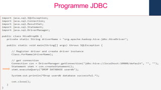 Programme JDBC
 
