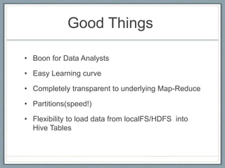 Hive ppt on the basis of importance of big data | PPTX