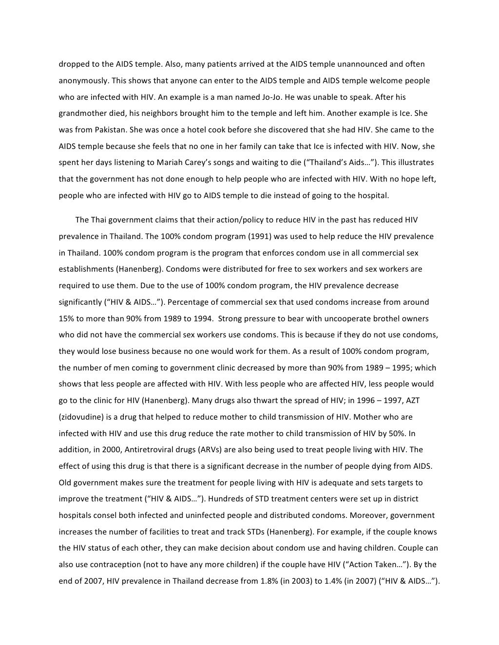 essay for hiv and aids