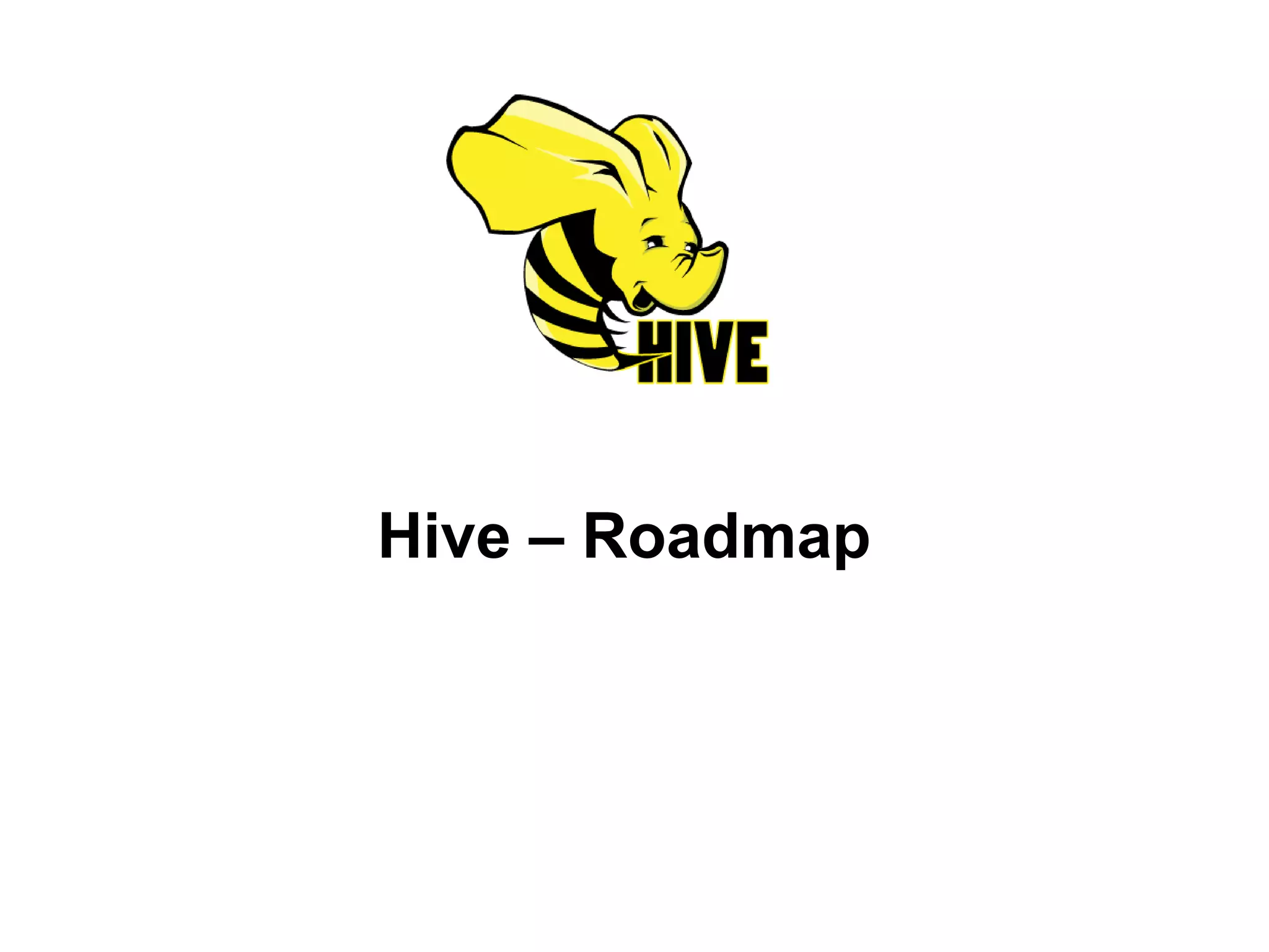Hive – Roadmap 
