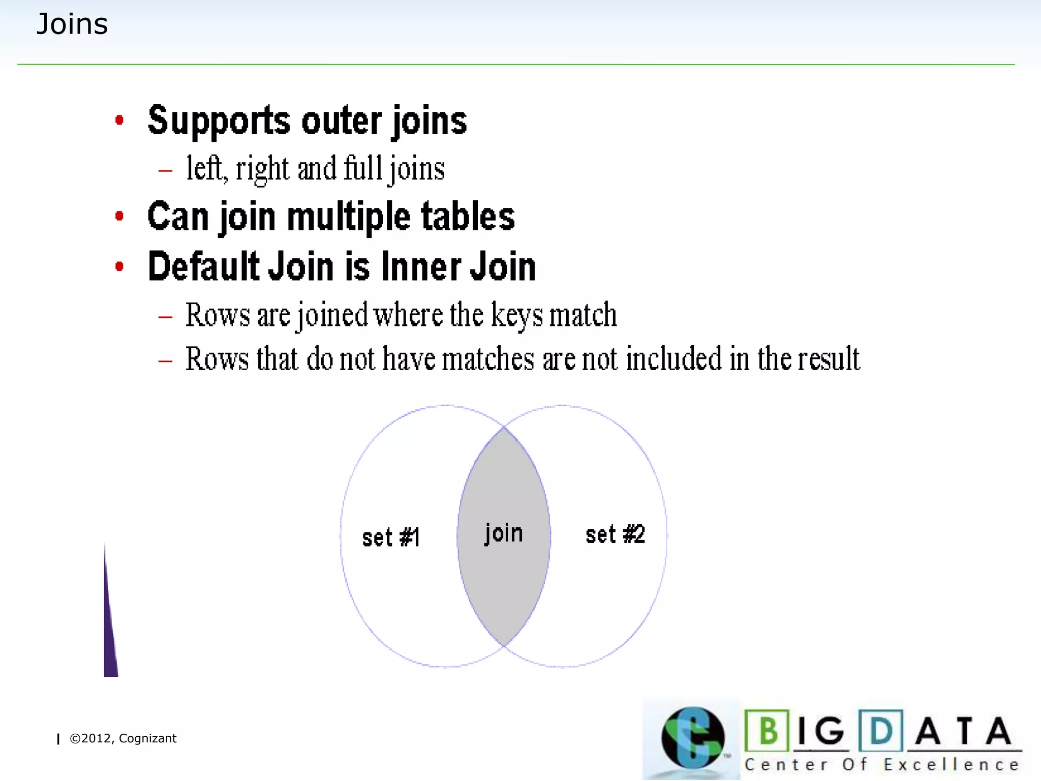 | ©2012, Cognizant
Joins
 