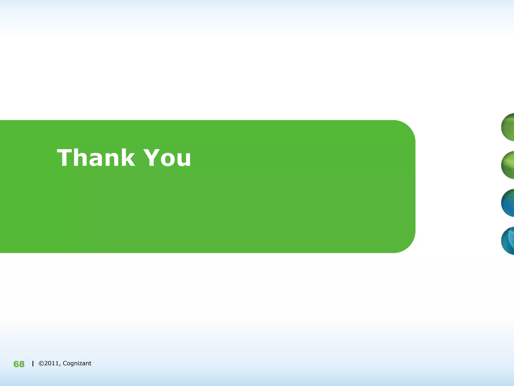 | ©2011, Cognizant68
Thank You
 