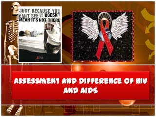 Assessment and Difference of HIV
           and AIDS
 