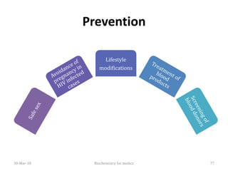 Prevention
Lifestyle
modifications
30-Mar-18 Biochemistry for medics 77
 