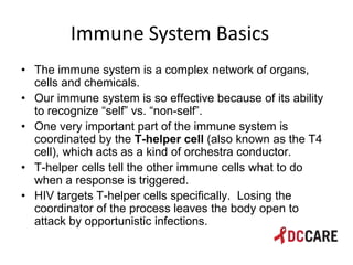 Hiv life cycle and immune system basics presentation - tacp 4 18 2013 ...