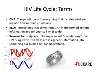 Hiv life cycle and immune system basics presentation - tacp 4 18 2013 ...