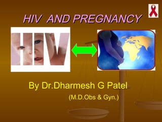 HIV AND PREGNANCY

By Dr.Dharmesh G Patel
(M.D.Obs & Gyn.)

 