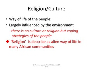 The impact of religion, culture, and multiple stigmas on HIV prevention ...